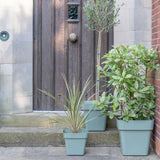 Ivyline Cleo square planter sage 40cm, imported from the UK
