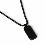 Uncommon Souls black tone dog tag necklace 50cm chain, UK version