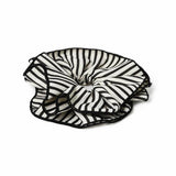Freedom black stripe ruffle hair scrunchie (British brand)