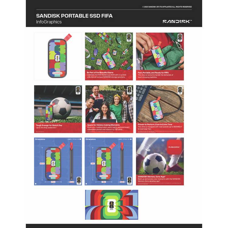 SanDisk Portable SSD FIFA World Cup 2026 Edition 1TB - British product
