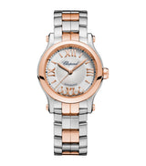 Harrods Chopard Rose Gold and Stainless Steel Happy Sport Automatic Watch 33mm- Buy online at McGrocer