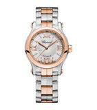 Chopard Happy Sport automatic watch 33mm rose gold stainless steel (British brand)