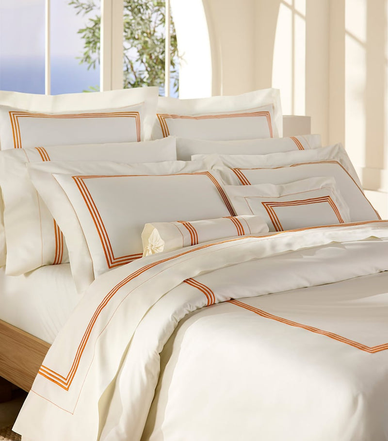 Pratesi Tre Righe square pillowcase 65cm (British brand)