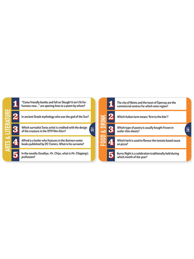 Cheatwell Host Your Own Pub Quiz trivia game, UK version