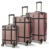 Rock 3 piece hardside luggage set pink, UK version