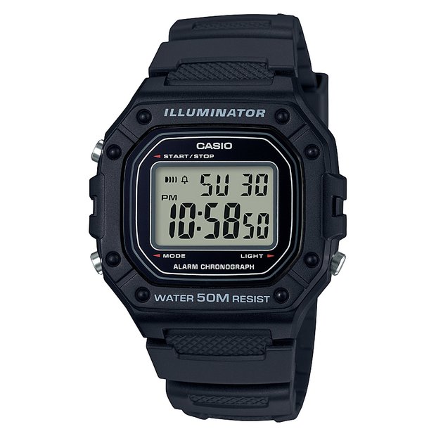 Casio Digital Illuminator watch 45mm resin strap - British product