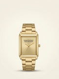Vivienne Westwood gold rectangular watch with green dial, UK version