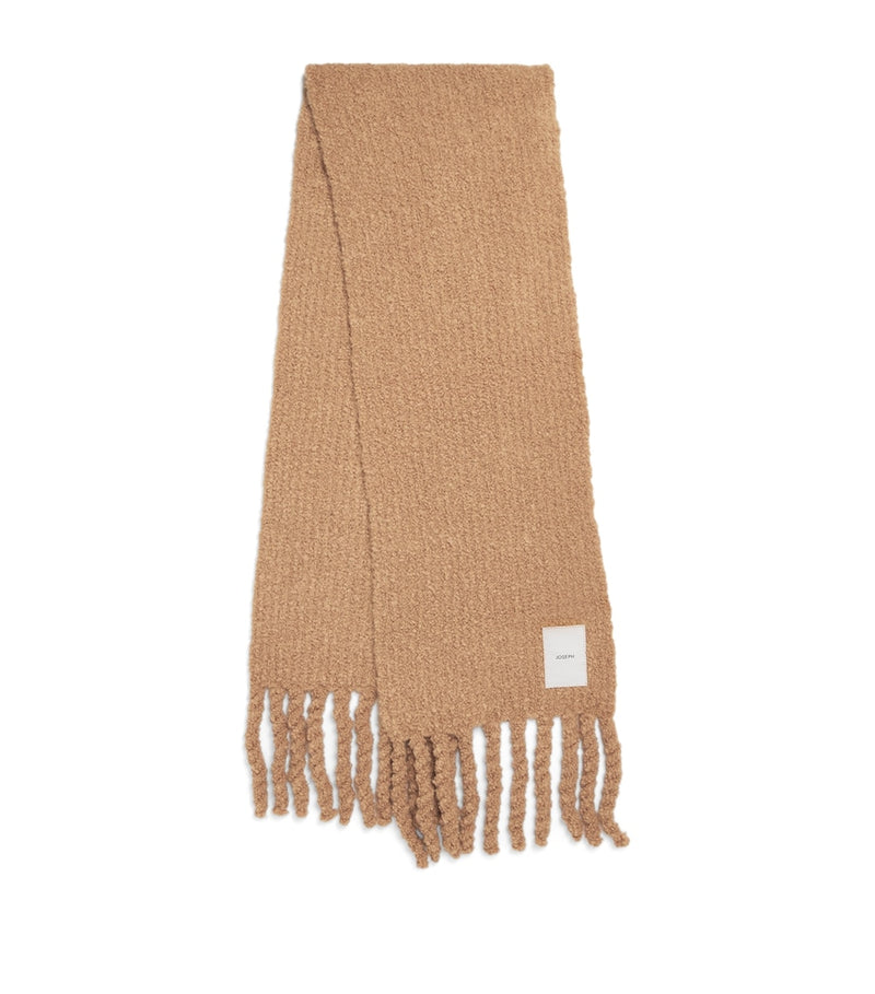 Joseph bouclé knit scarf in wool blend (British brand)