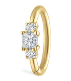 Maria Tash princess cut diamond hoop earring 8mm, UK version
