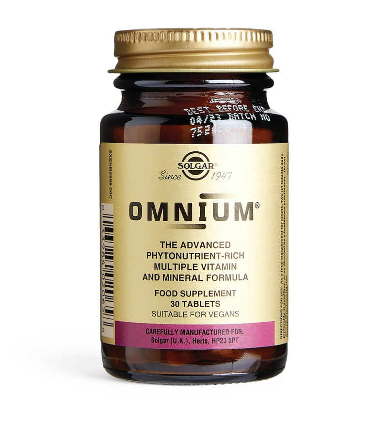 Solgar Omnium multivitamin supplement 30 tablets (British brand)