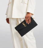 Saint Laurent Uptown clutch bag in grained leather, UK version