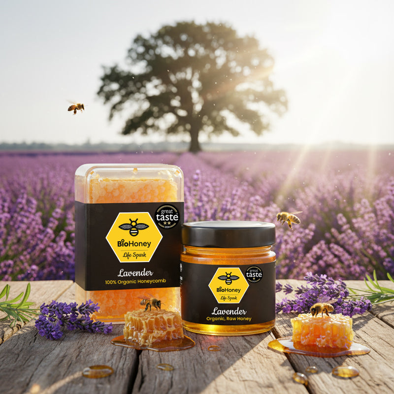 BioHoney organic raw honey lavender 300g - British product