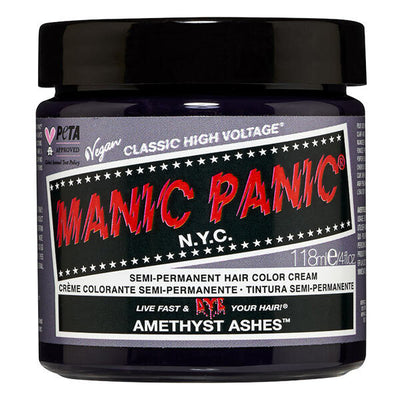 Superdrug Manic Panic High Voltage Hair Dye Amethyst Ashes 118ml- Buy online at McGrocer