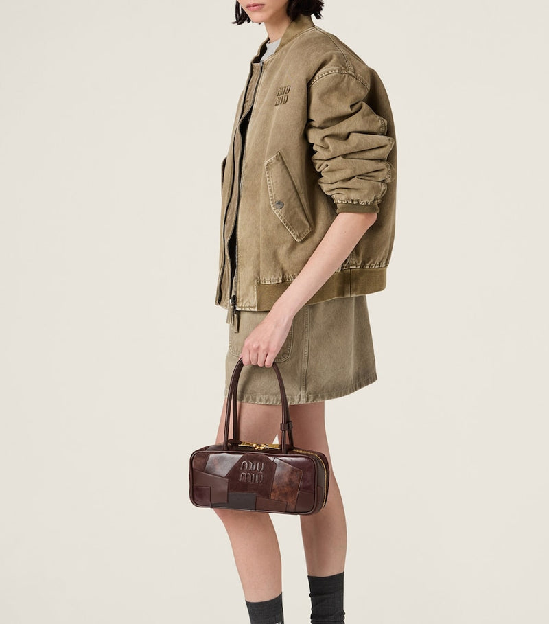 Miu Miu leather Beau patchwork top-handle bag, UK version
