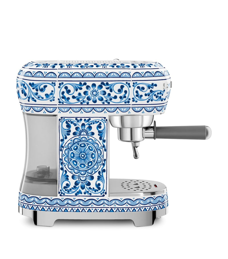 Smeg Dolce & Gabbana Blu Mediterraneo espresso machine, UK version