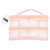 Superdrug pink double zip PVC cosmetic bag (British brand)