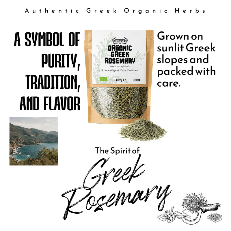 APSOGO organic dried rosemary 100g (British brand)