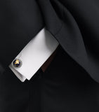 Tateossian globe cufflinks sterling silver lapis lazuli, imported from the UK