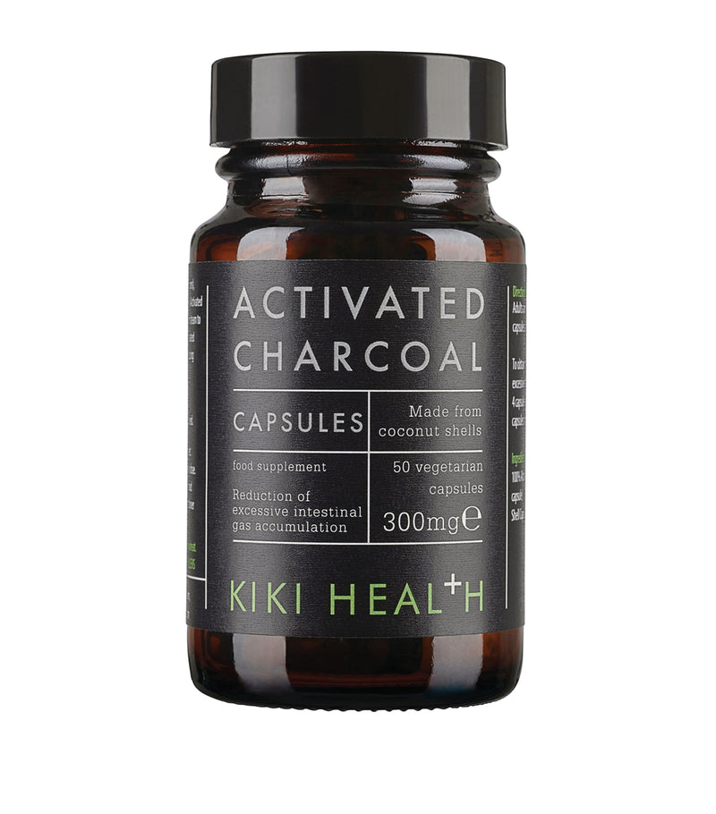 KIKI Health Activated Charcoal Vegicaps 50 Capsules, UK version
