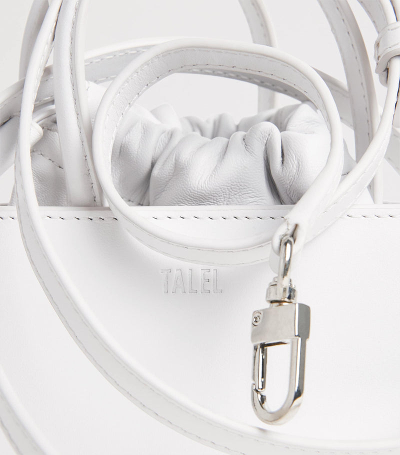 Talel small triangle leather handbag, imported from the UK
