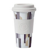 Harrods Nomad Travel Mug with Silicone Sleeve and Lid, 475ml Capacity, Dishwasher and Microwave Safe- Buy online at McGrocer