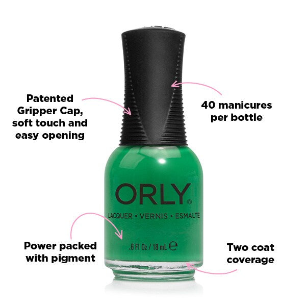Orly neglelakk Touch Grass 18ml, importert fra Storbritannia