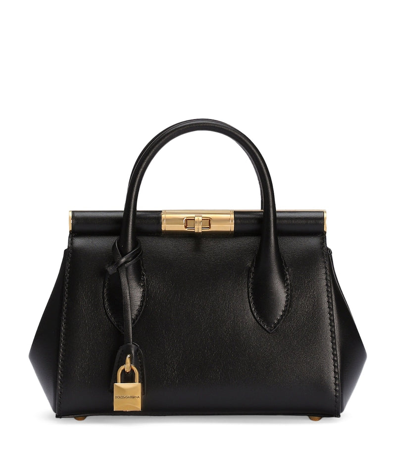 Dolce&Gabbana compact leather top-handle bag, imported from the UK