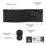 Logitech wireless mouse and keyboard set MK270, UK version