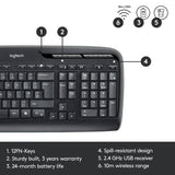 Logitech MK330 wireless keyboard and mouse set, UK version