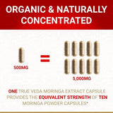 True Veda moringa extract 10:1 capsules 60ct - British product