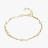 Argos Revere 9ct Gold Plated Sterling Silver Pearls Bracelet- Buy online at McGrocer