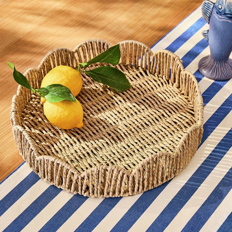 Argos Home woven tray natural 35cm - British product