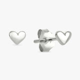Argos Revere Sterling Silver Plain Dainty Heart Stud Earrings- Buy online at McGrocer