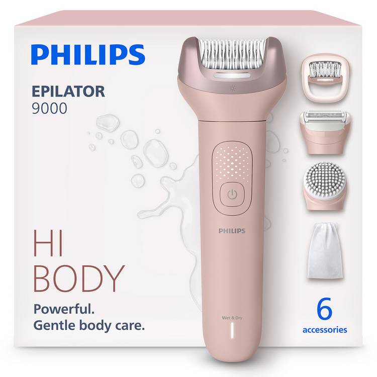 Philips Series 9000 cordless wet and dry epilator, imported from the UK