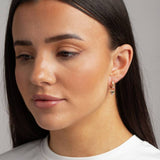 Freedom gold tone multi gem hoop earrings 15mm - British product