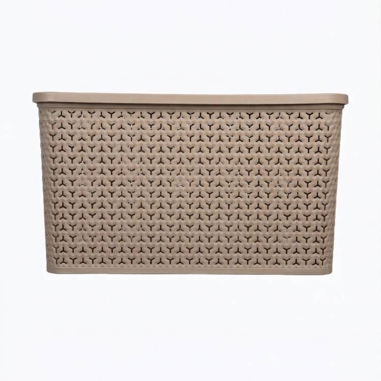 Strata storage baskets set of 3 with lids mocha, UK version