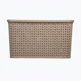 Strata storage baskets set of 3 with lids mocha, UK version
