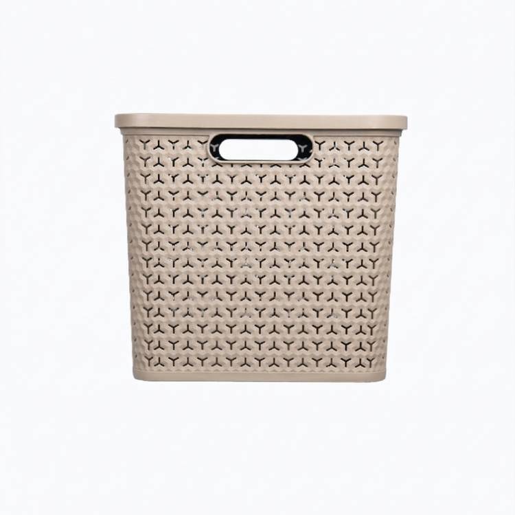 Strata storage baskets set of 3 with lids mocha, UK version