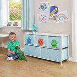 Liberty House Toys dinosaur storage unit blue, imported from the UK