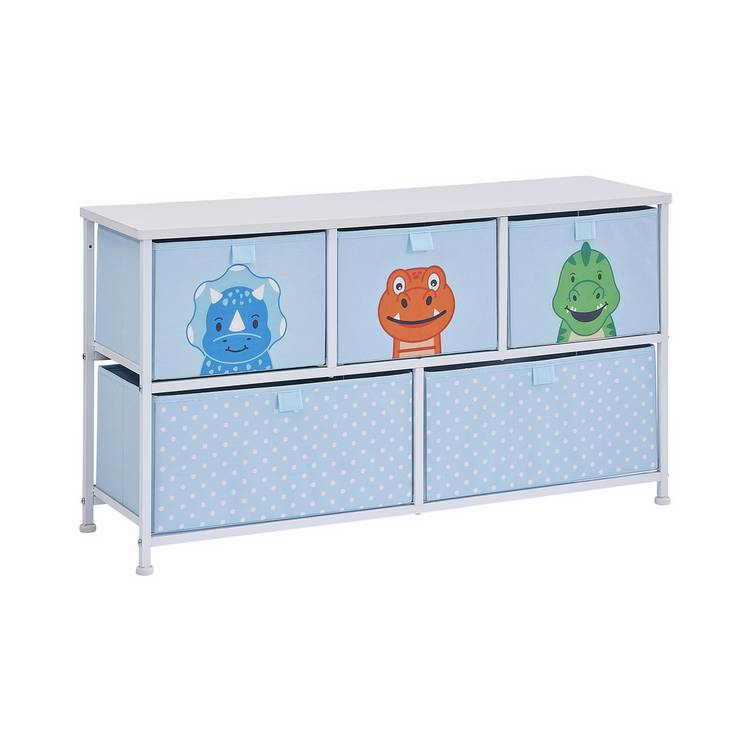 Liberty House Toys dinosaur storage unit blue, imported from the UK