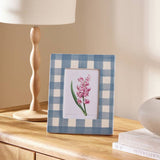 Argos Argos Home Gingham Blue Ceramic Picture Frame 5x7- Buy online at McGrocer