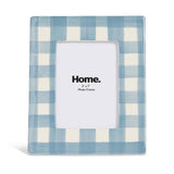 Argos Home blue gingham ceramic picture frame 5x7 inches, UK version