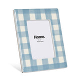 Argos Home blue gingham ceramic picture frame 5x7 inches, UK version