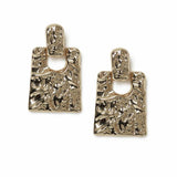 Argos Freedom Gold-tone Textured Square Drop Earrings- Buy online at McGrocer