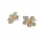 Liars & Lovers crystal flower stud earrings 30mm, imported from the UK