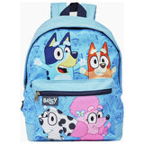 Bluey kids backpack with Bluey and Friends design in blue (British brand)