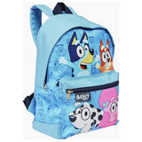 Bluey kids backpack with Bluey and Friends design in blue (British brand)