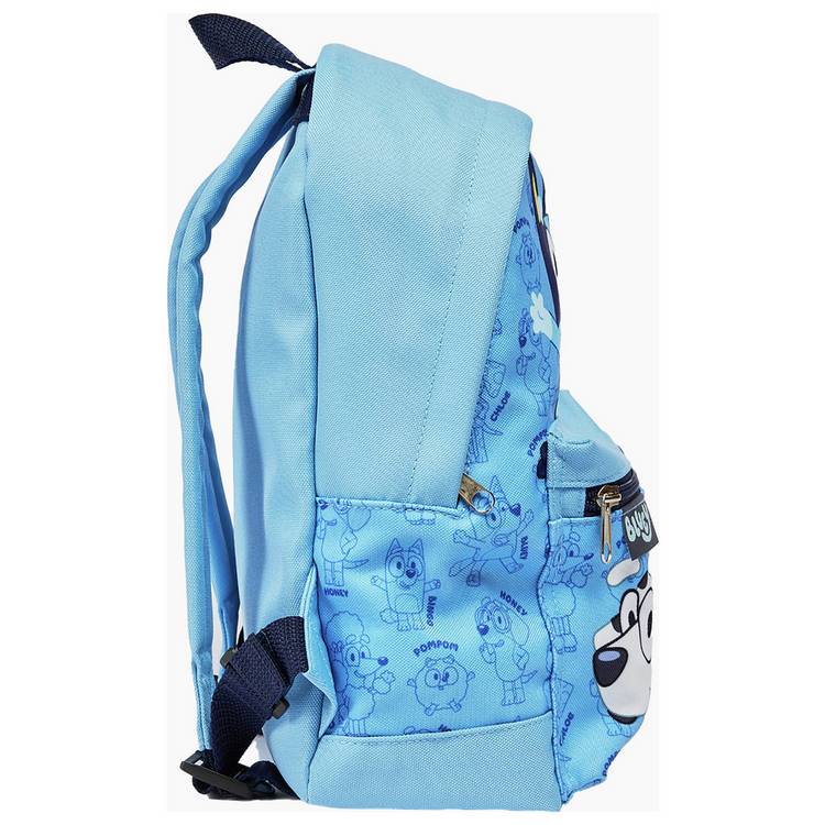Bluey kids backpack with Bluey and Friends design in blue (British brand)
