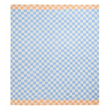 Argos Home knitted throw checkerboard blue 150x125cm - British product