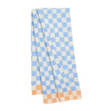 Argos Home knitted throw checkerboard blue 150x125cm - British product